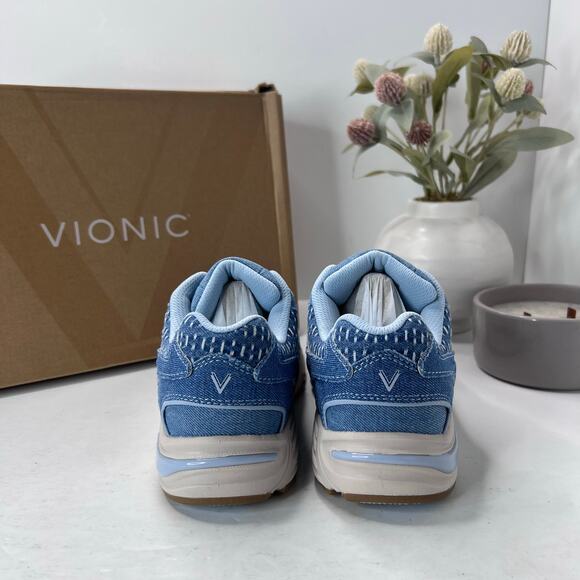 Vionic 23 Walker Denim Lace Up Sneakers Comfort Shoe Blue Women's 6 Medium NWB - Picture 4 of 10